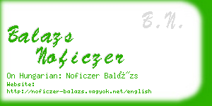 balazs noficzer business card